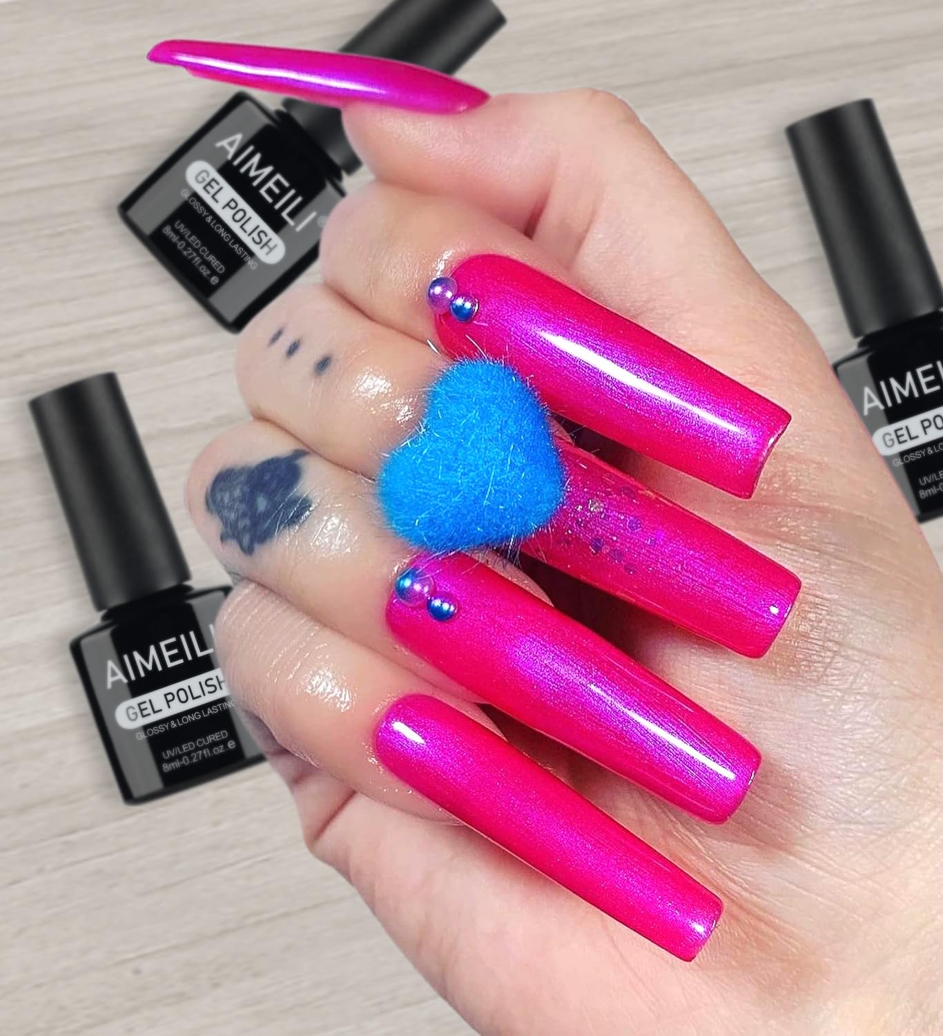 AIMEILI Gel Nail Polish, Hema Free, Cruelty Free, Vegan, Soak Off U V LED Nail Art for Women Girls Manicure Salon DIY Home - 994 8ml