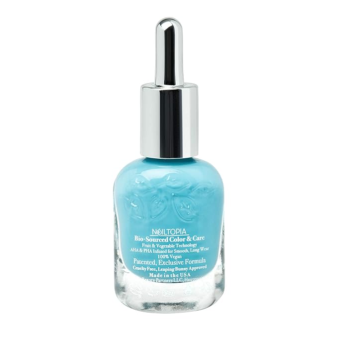 Nailtopia Bio-Sourced, Chip Free Nail Lacquer - All Natural, Strengthening Biotin and Superfood-Infused Polish - Chip Resistant Formula - Quick-Dry, Long Lasting Wear - Tropinail - 0.41 oz