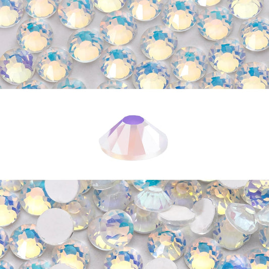Novani 3000 Pieces Flatback Rhinestones Glass Round Gems F-White Crystals for Nail Art DIY Crafts Clothes Shoes,SS16,3.8-4.0mm