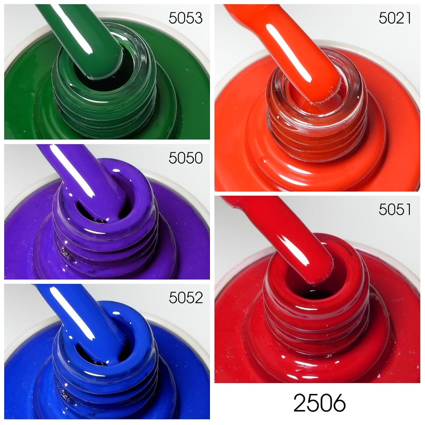 VENALISA Gel Nail Polish Set, 5 Colors 10ML Gel Polish Kit Red Orange Purple Dark Green Navy Blue Color Soak Off Salon Manicure DIY at Home Nail Art For Girls Women