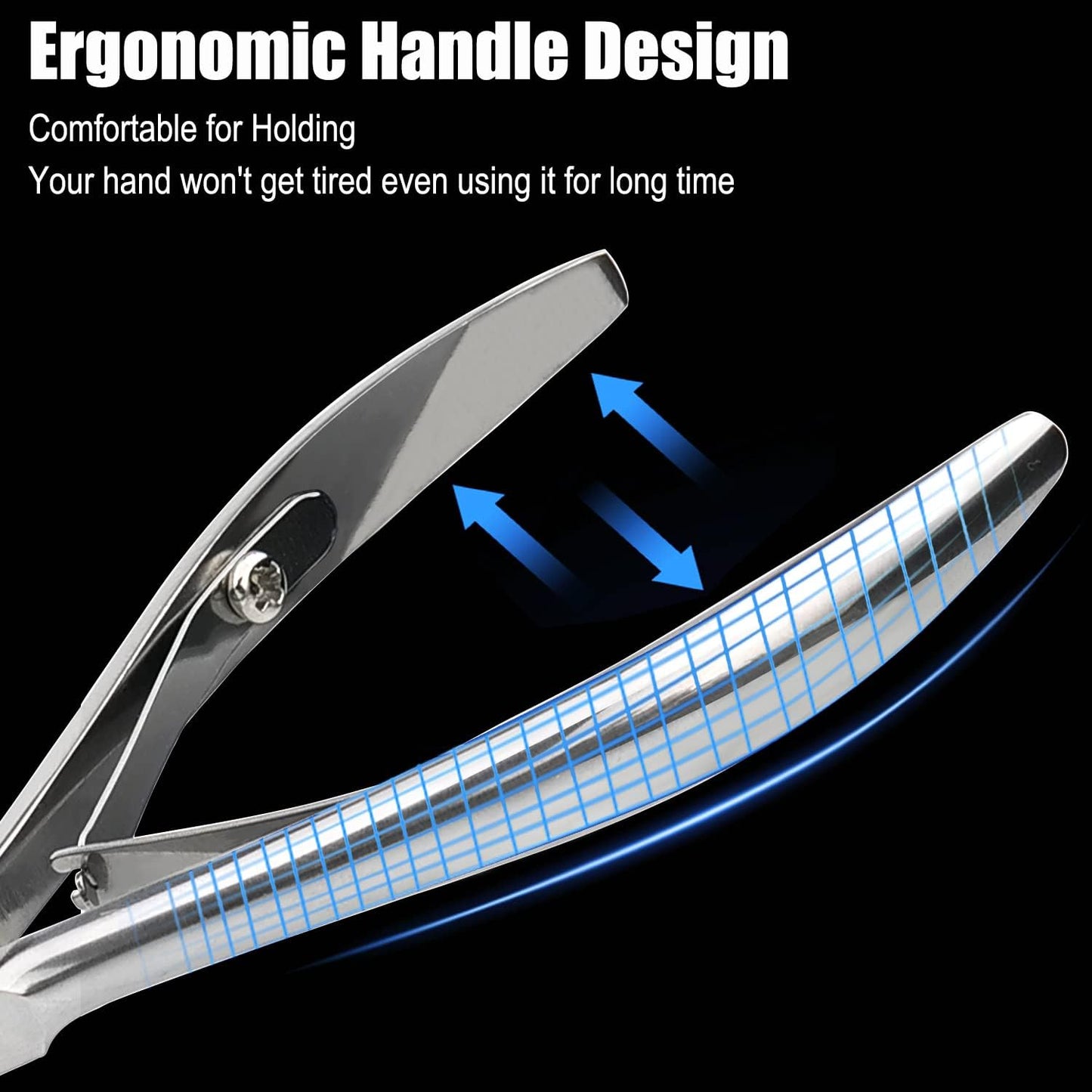 LePinko Professional Cuticle Trimmer with Cuticle Pusher, Super Labor-saving Dead Skin Nippers, Sharp Hangnail Remover for Fingernail Toenail, Pedicure Manicure Nail Care Tool for Women Men, 7mm Jaw