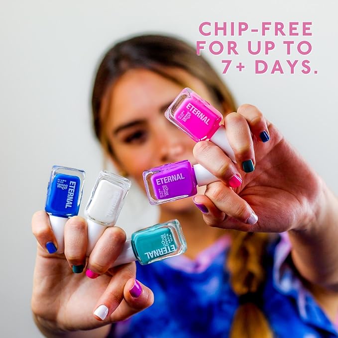 Eternal Nail Polish Set 5 Piece Kit: Long Lasting, Quick Dry and Cruelty Free. Made in USA - 0.46 Fluid Ounces Each (Tie Dye)