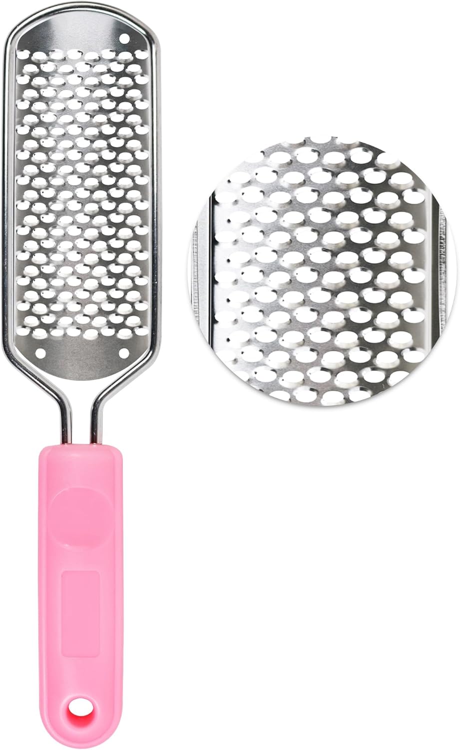 OWIIZI Foot File Pedicure Foot Scrubber for Callus Remover, Stainless Steel Foot Exfoliator Grater Feet Rasp Scraper Hard Cracked Dead Skin Removers for Wet and Dry Foot