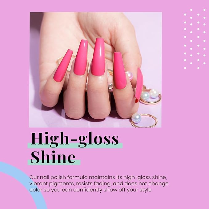 Beetles Hot Pink Gel Nail Polish 1Pcs 15ml Neon Pink Gel Nail Polish Bright Color Soak Off Uv LED Nail Lamp for Women DIY Manicure Gifts for Mom