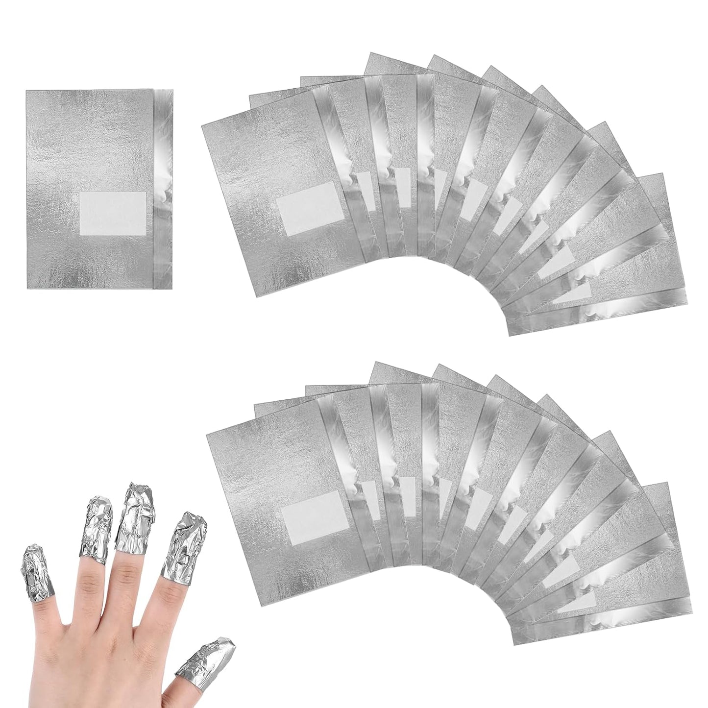 Giantree 200 Pcs Nail Foil, Nail Polish Remover Gel Nail Foil Wraps for Nails, Soak Off Foils Cotton Pads Gel Polish Remover for Soak off Gel Polish Removing at Home(200PCS)