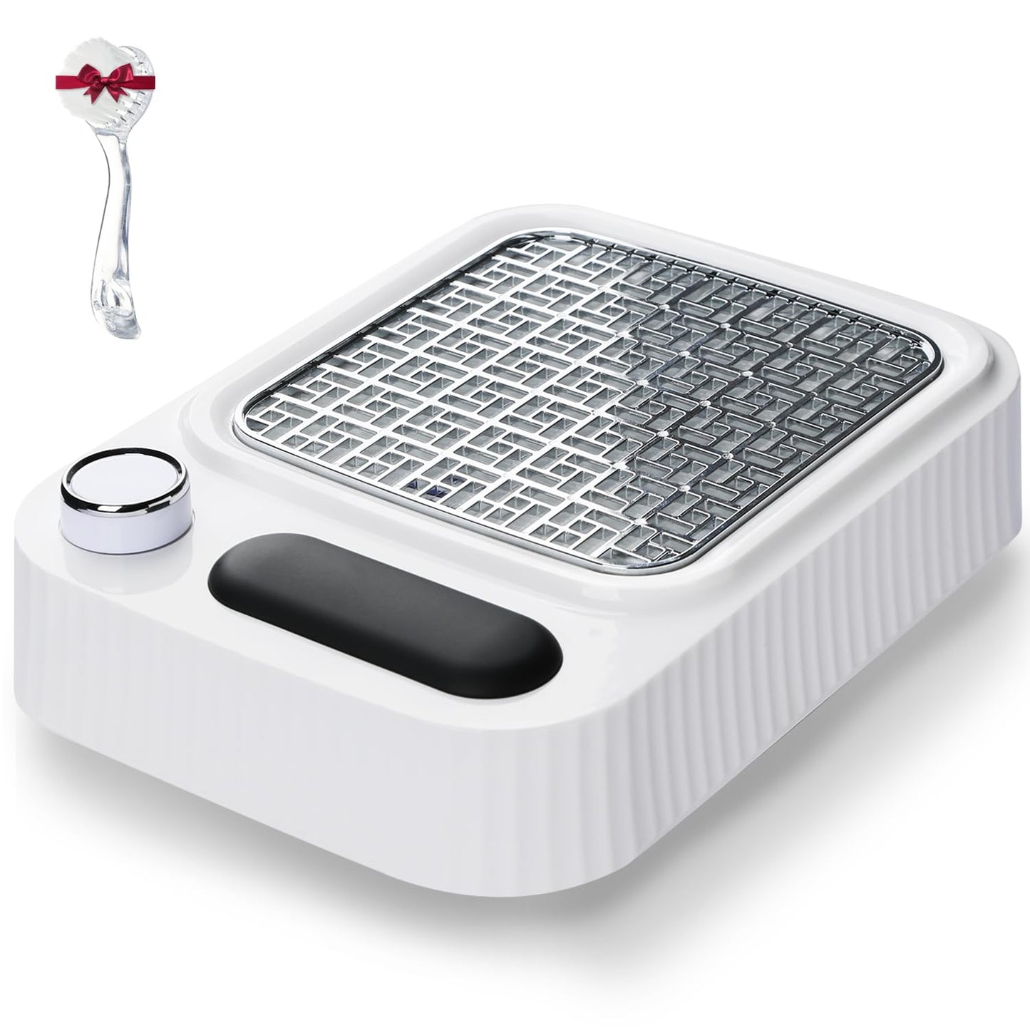 80W Nail Dust Collector with Reusable Filter for Acrylic Gel Nails, Vacuum Fan Dust Collector for Beginner, Adjustable Nail Vacuum Suction Fan for Manicure Pedicure at Salon or Home