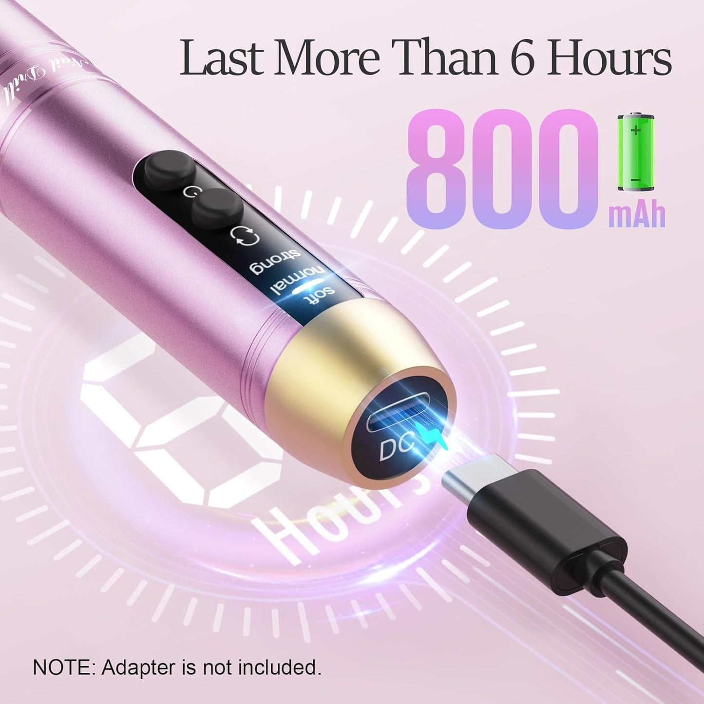 20000RPM Electric Nail Drill Rechargeable Compact Portable Efile Professional Manicure Cordless Pedicure Nail File Drill Kit for Acrylic Gel Nails and Home Salon Use