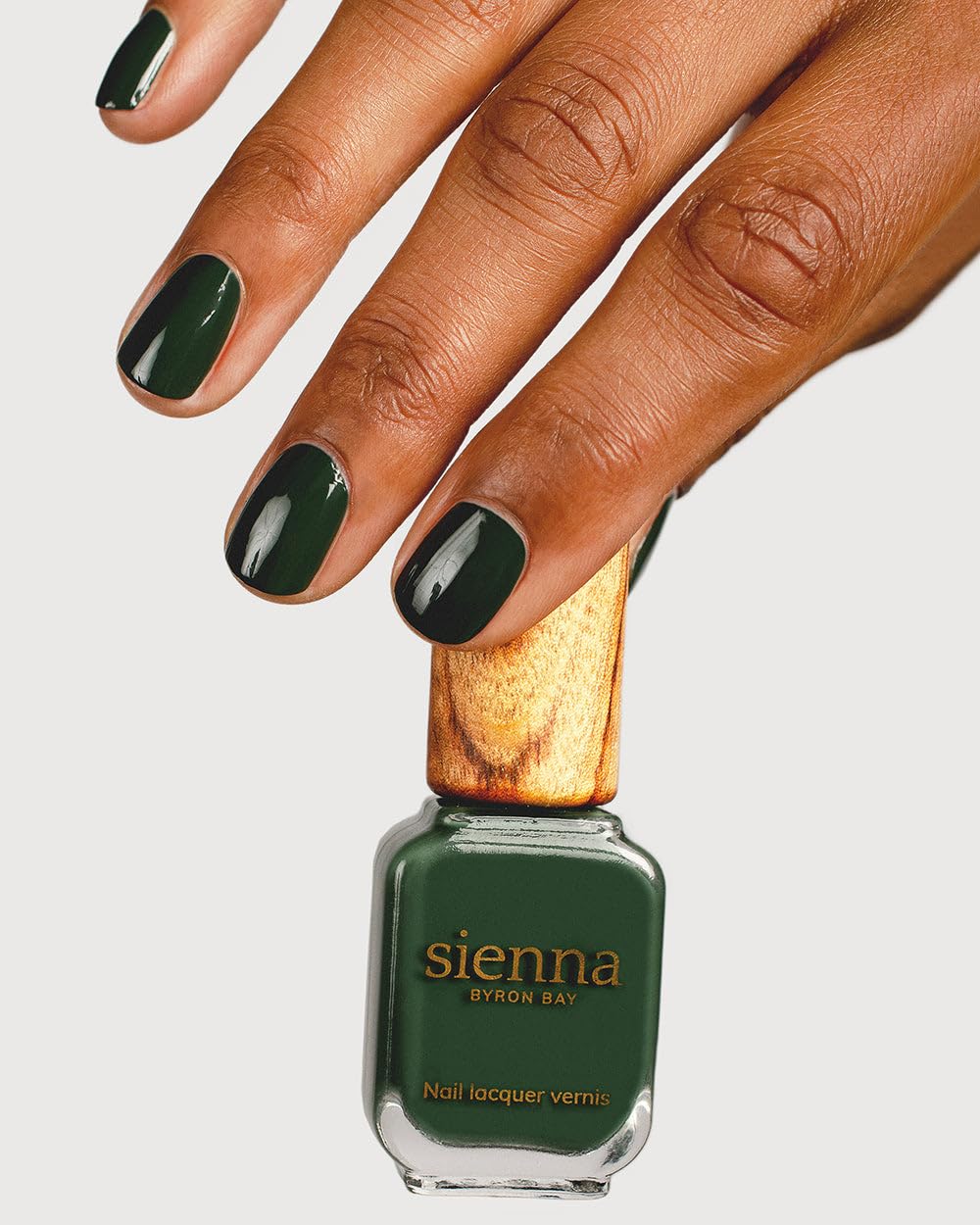 Sienna Byron Bay Olivia, Olive Green Nail Polish, Long-Lasting, Vegan & Cruelty-Free, 10ml – .34 fl oz.