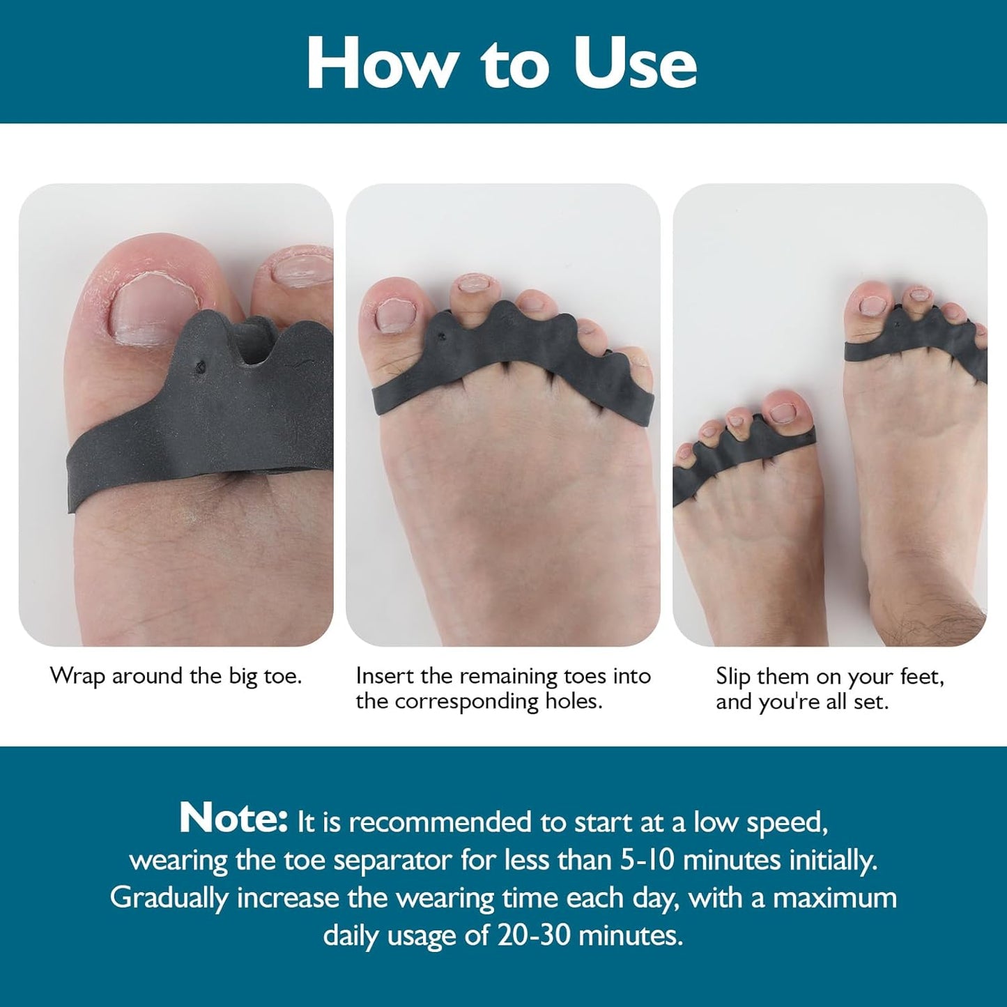 2Pcs Toe Spacers for Women and Men