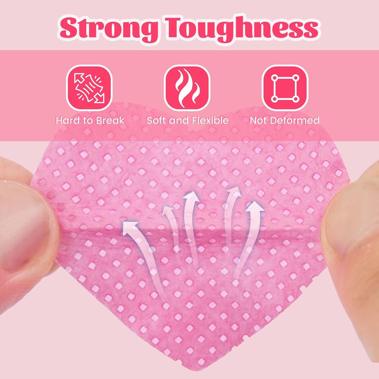 MAYEEN Lint Free Nail Wipes 400PCS Heart Shape Nail Polish Remover Wipes No Lint Soft Cleaning Wipe for Nails & Eyelash Extensions Nail Supplies