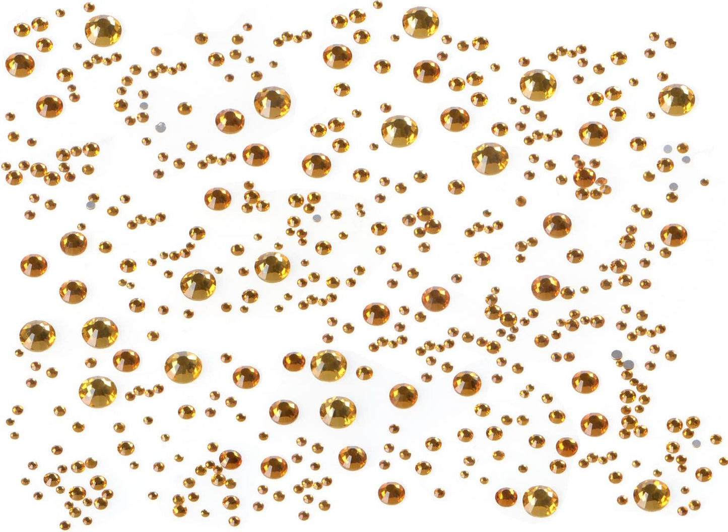Bymitel 5000 Pieces 6 Mixed Sizes Glue Fix on Glass Rhinestones Round Crystal Gems Flatback for DIY Jewelry Making with one Picking Pen (6-Sizes 5000PCS, Topaz)