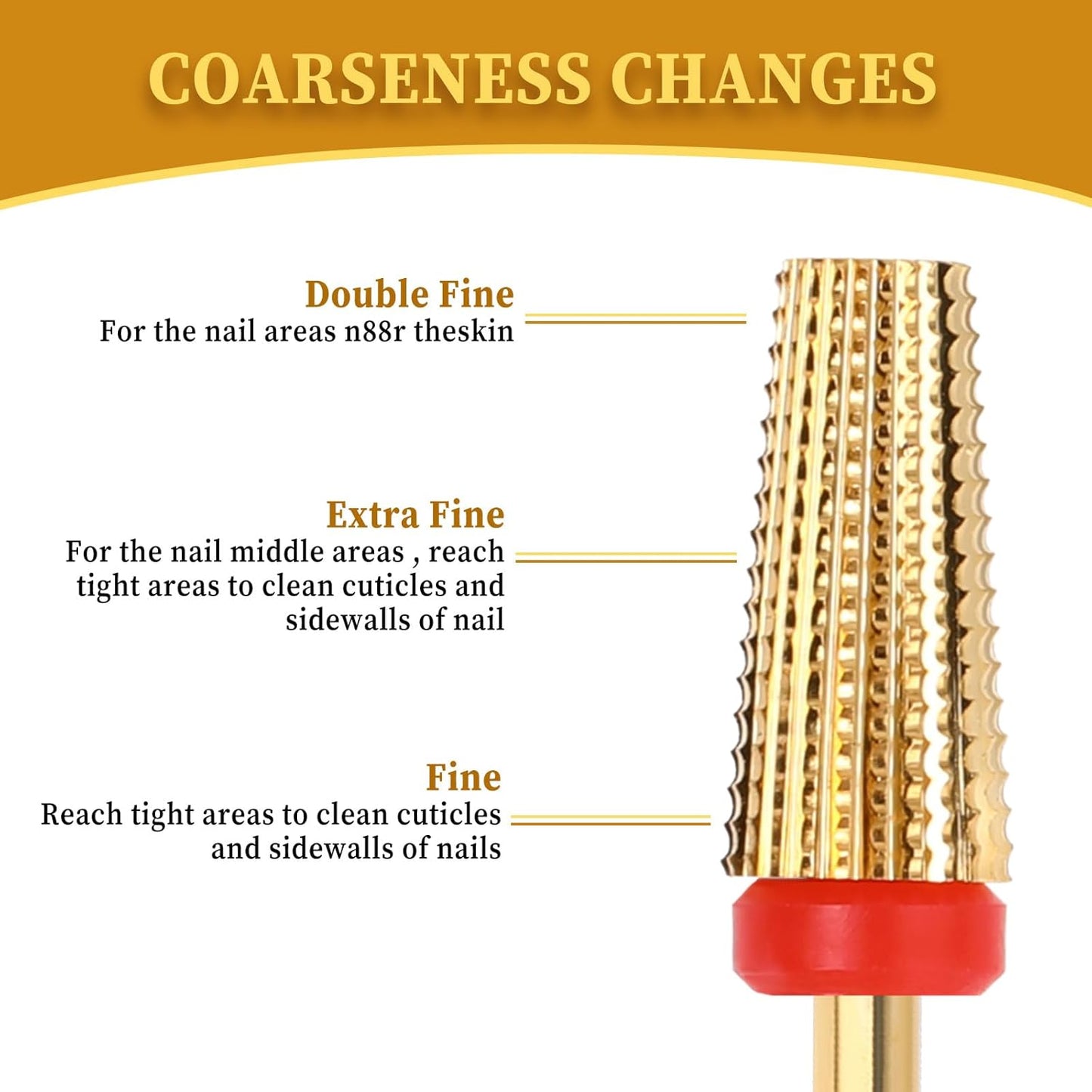 5 in 1 Nail Drill Bits Carbide Tungsten Nail Bits Two Way Rotate Professional Advanced Safety Bits Electric File Tool Drills Fast Remove for Manicure Pedicure Cuticle Acrylic Hard Gel Nails Polishing