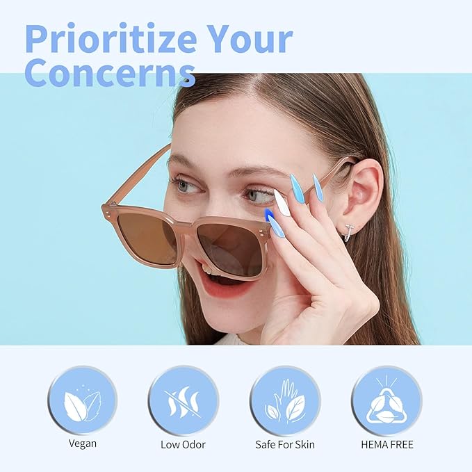 CANNI Baby Blue Gel Nail Polish, 1Pcs Light Blue Gel Polish Pastel Color High Gloss Soak Off U V Nail Manicure Salon DIY