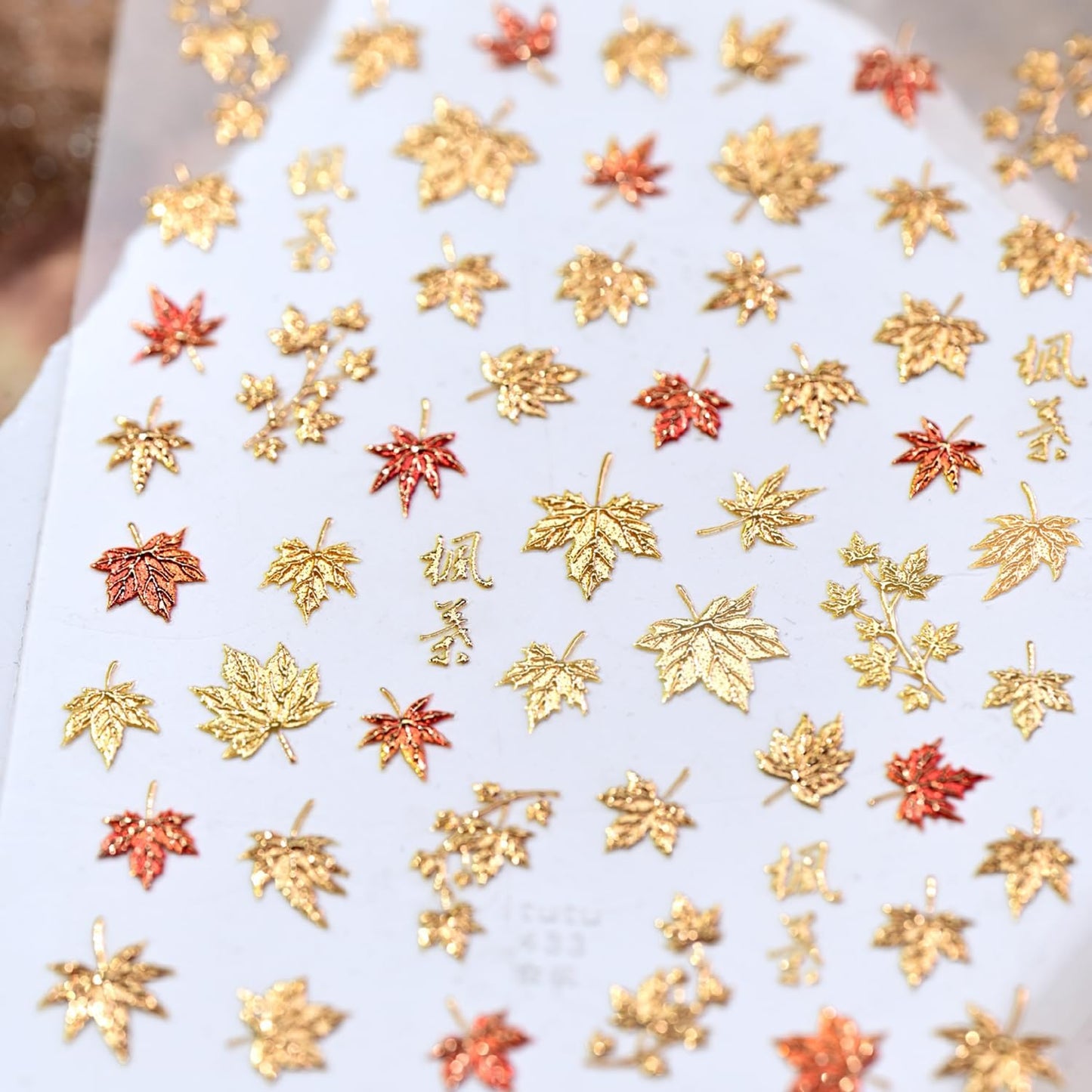 1 Sheets Embossed Fall Nail Stickers for Nail Art 5D Self-Adhesive Gold Maple Leaf Nail Decals Autumn Maple Leaves Nail Art Stickers Thanksgiving Nail Design Sticker for Women Nail Decoration