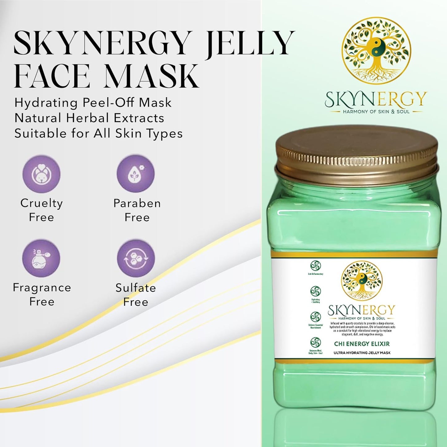Chi Energy Elixir Jelly Mask - Professional Grade HydroGlo Jelly face Masks for facials professional Peel Off Face Mask for Skin Hydration,Radiance,Reduced Fine Lines,Pigmentation | 30 fl oz