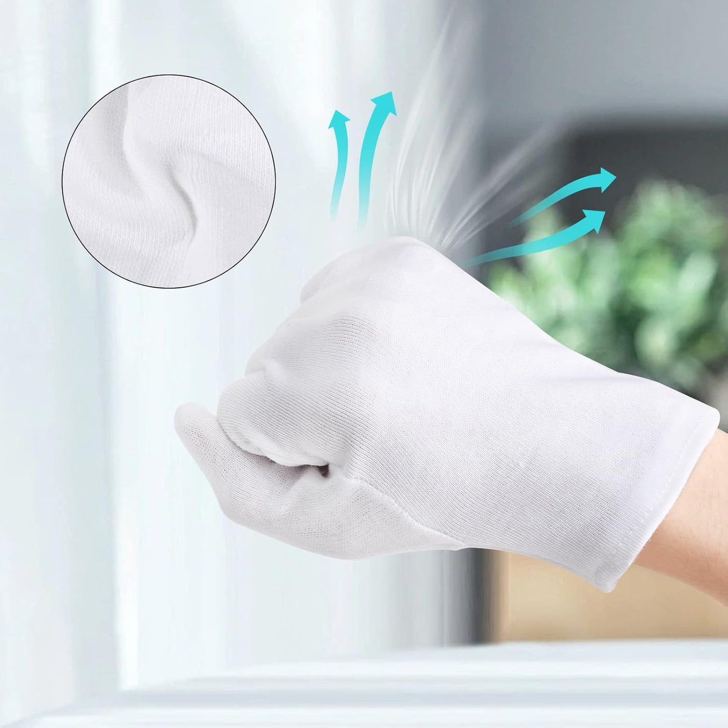 5 Pairs Large Archival Photo Gloves, White Work Gloves For Handling Art Working Photography Men & Womens Cloth Gloves Liners Bulk for Handling Jewelry, Film, Photo, Coin Metal Inspection