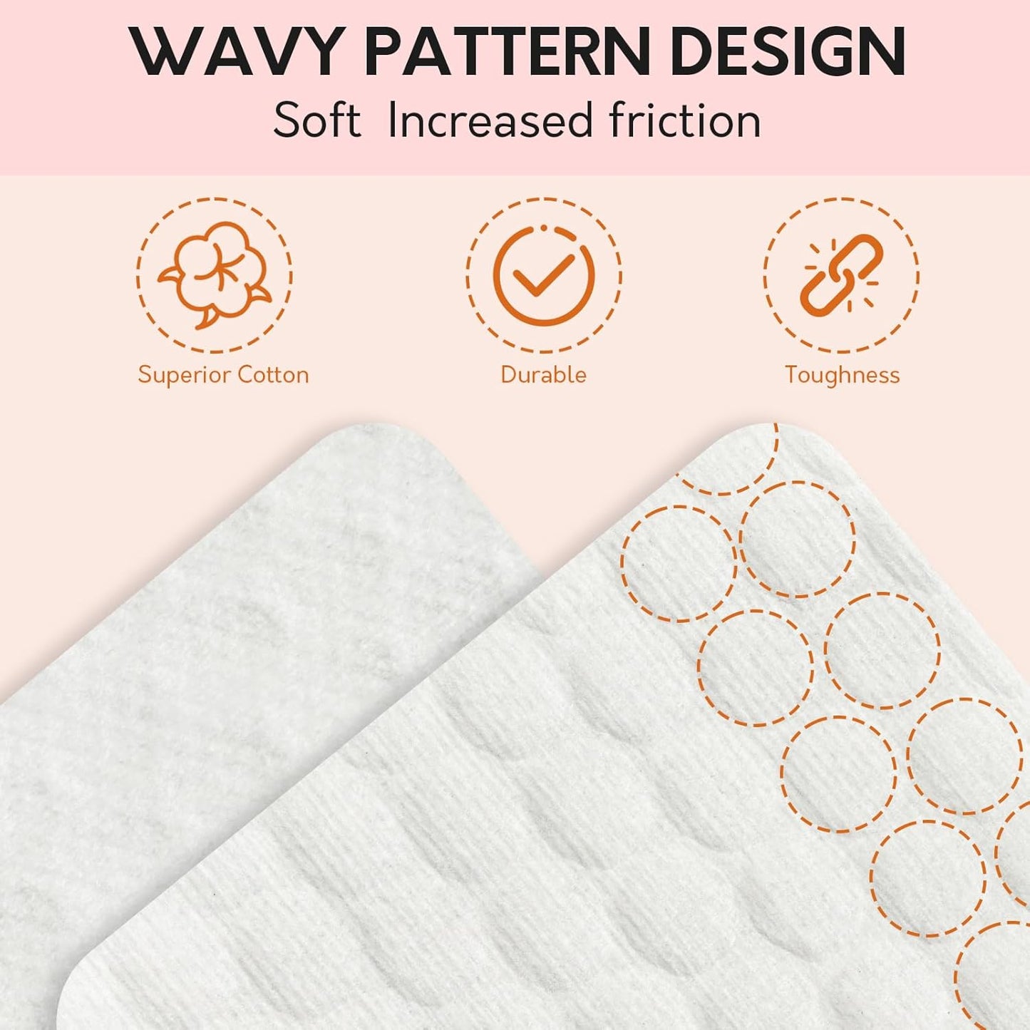 540PCS Lint Free Nail Wipes- Wavy Pattern Nail Polish Remover Pads- Lint Free Wipes for Nail Polish, Eyelash Extensions, Nail Art- Prep Wipes for Manicure and Pedicure