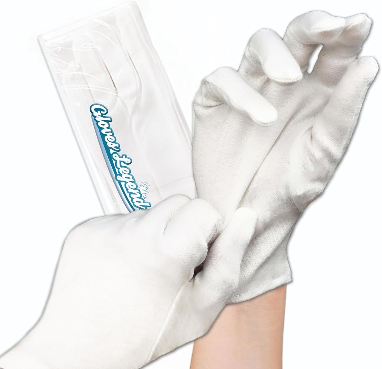 12 Pairs - Small - Gloves Legend Cotton Moisturizing Gloves for Dry Hands - White Sleeping Gloves for Nighttime Care, Women's Size