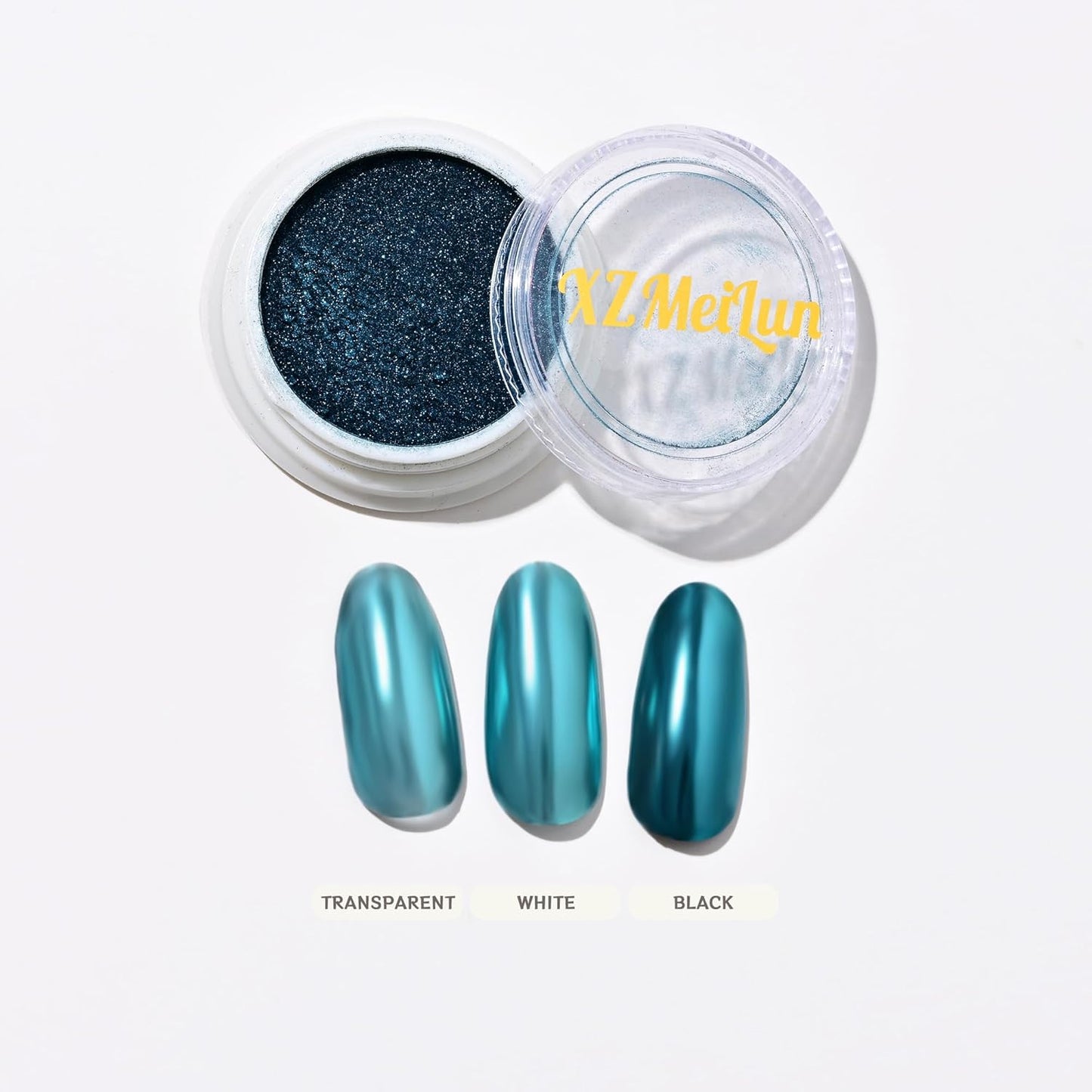 Sapphire Blue Magic Mirror Chrome Nail Powder, Big-Capacity 1.5g Metallic Dust Holographic Effect Powder Pigment Glitter Manicure Kit, Nail Art, Can mixed With Builder Gel Nail Polish For Use