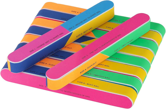 10 Pcs 7 Way Nail Buffer Blocks Nail Files Buffing Block for Shaping & Shining Natural Nails Manicure Tool