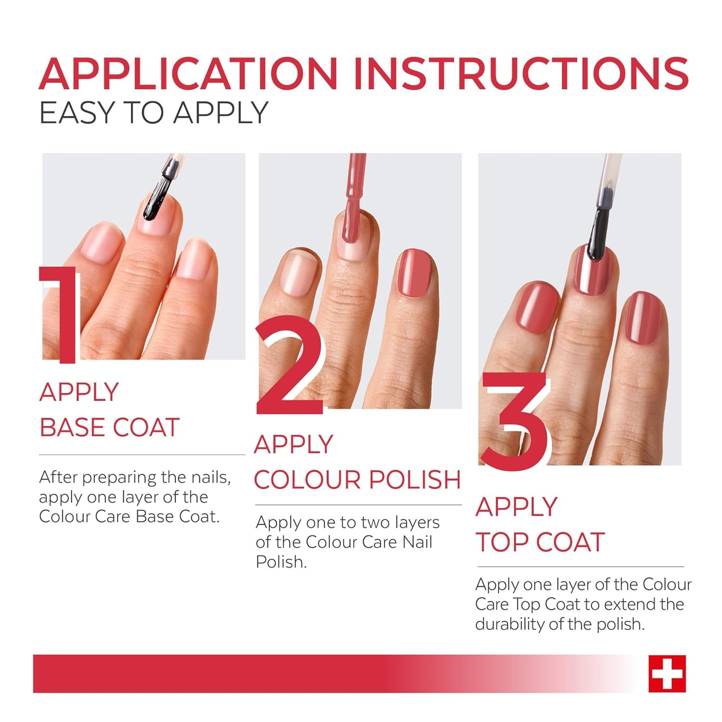 PODERM - Nail Polish – Enriched with Tea Tree – Improves nail appearance – Ingredients Natural/Vegan - foot/hand - Swiss Made (Coral Pink)