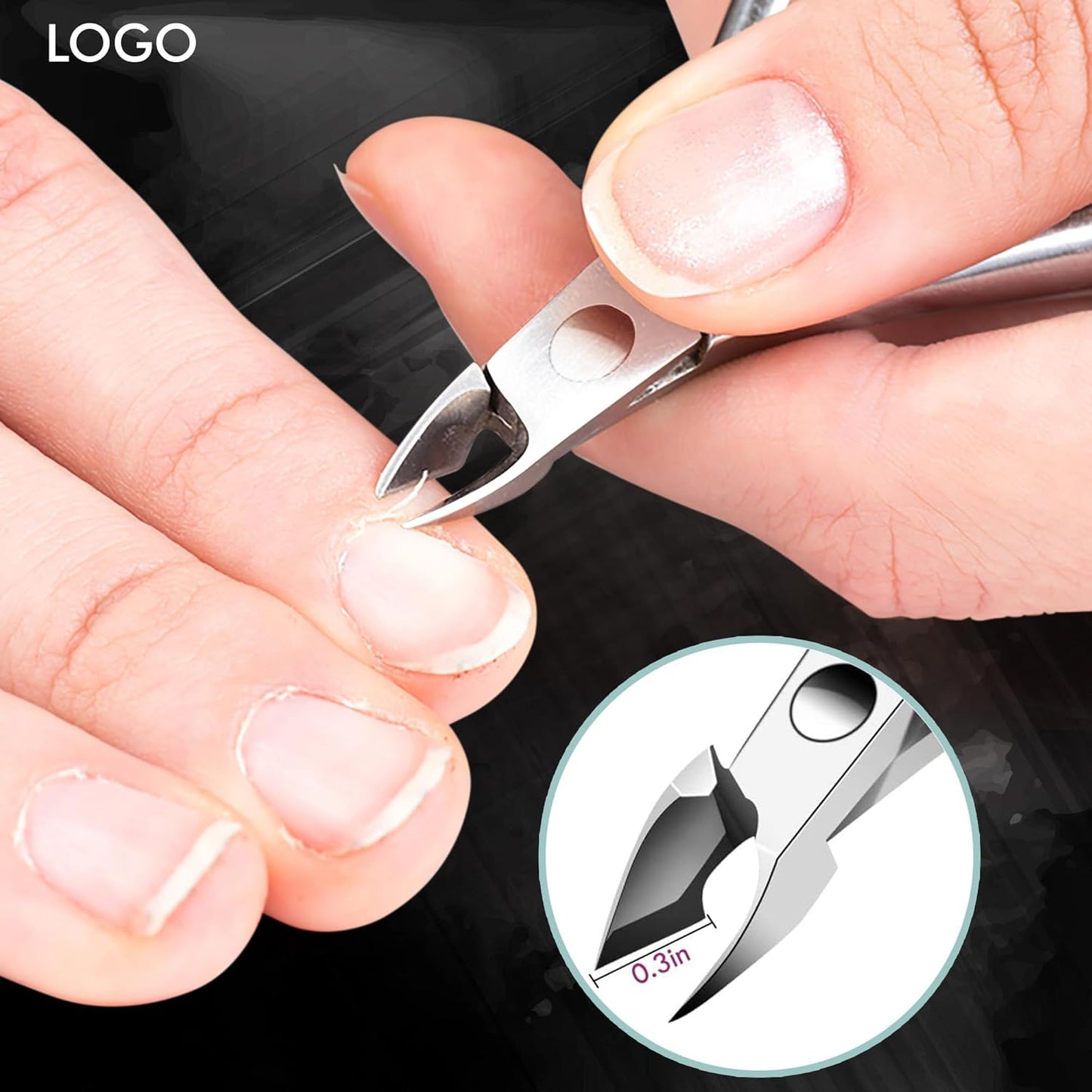 Professional Cuticle Cutter & Pusher Trimmer Manicure Tools with Double Spring– Perfect Nail Care Tool for Manicure & Pedicure Beauty at Home/Spa/Saloon