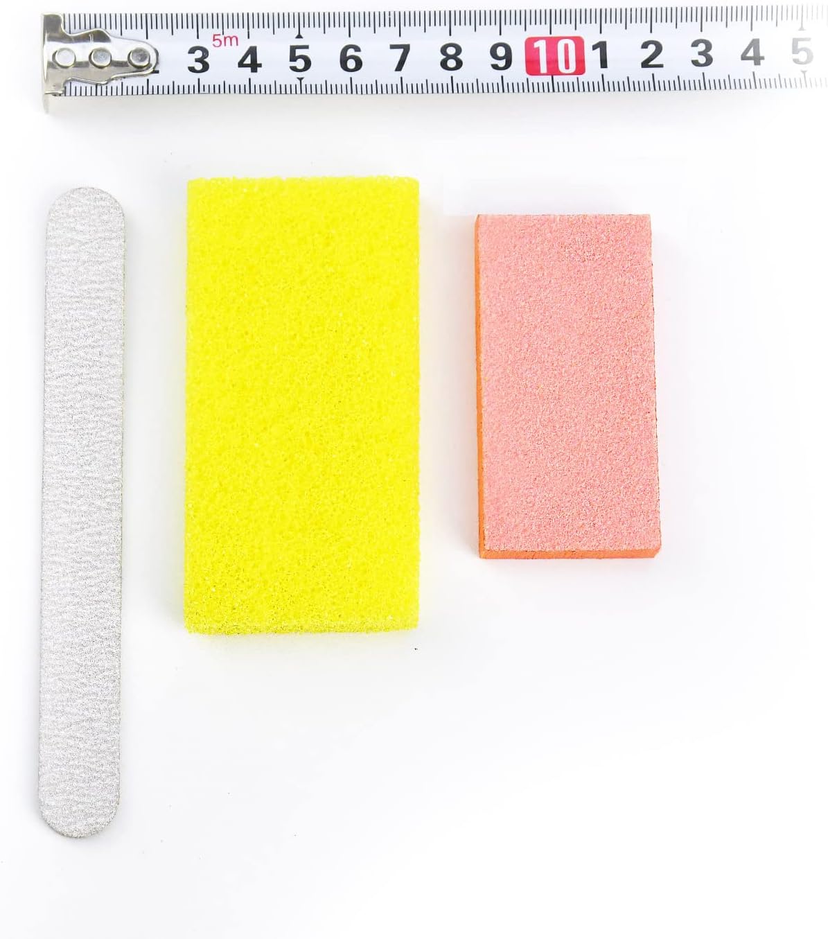 Maryton Disposable 3-Piece Pedicure Kit, Wood Nail File 100/180 Grit, Orange Buffer 80/100 Grit, Yellow Pumice Pad, 100-Count