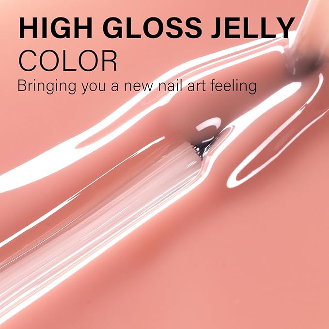AILLSA Nude Gel Polish Authentic Self Neutral Gel Nail Polish Sheer Skin Color Translucent Gel Polish Long Lasting Natural Jelly Nails Soak Off U V Gel for French Manicure Nail Art at Home 0.51 Fl Oz
