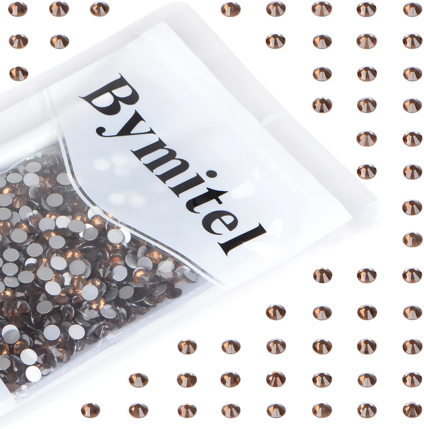 1440PCS Art Nail Rhinestones Non Hotfix Glue Fix Round Crystals Glass Flatback for DIY Jewelry Making with one Picking Pen (ss20 1440pcs, Golden Rose)