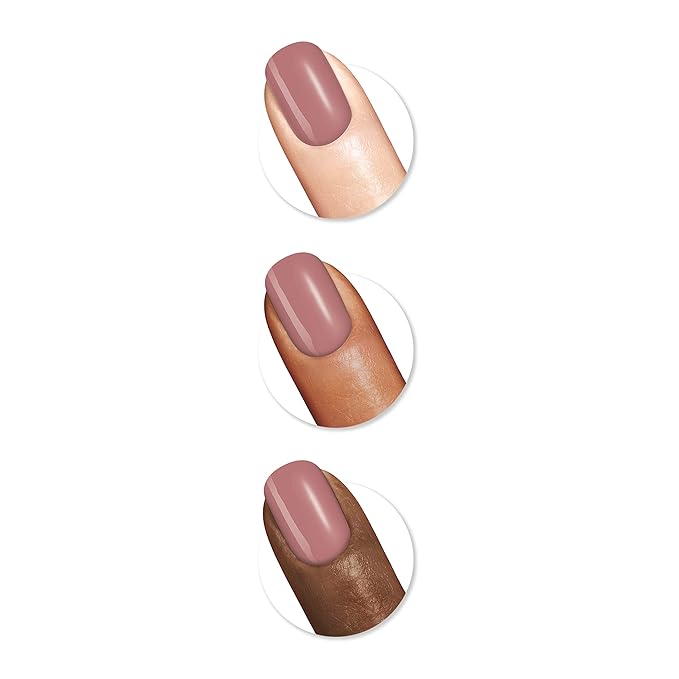 Sally Hansen Miracle Gel Salon Quality Nail Polish | Gel-Like Formula, Two-Step System, No UV Light Needed, Long Lasting | Opaque, Glossy | 252 Rose & Shine | Muave Rose Nail Color