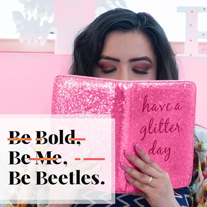 Beetles Glitter Gel Nail Polish - 15ML Hot Pink Reflective Diamond Color Soak Off Sparkle Gel UV Nail Lamp Nail Art Manicure Salon DIY at Home Gifts