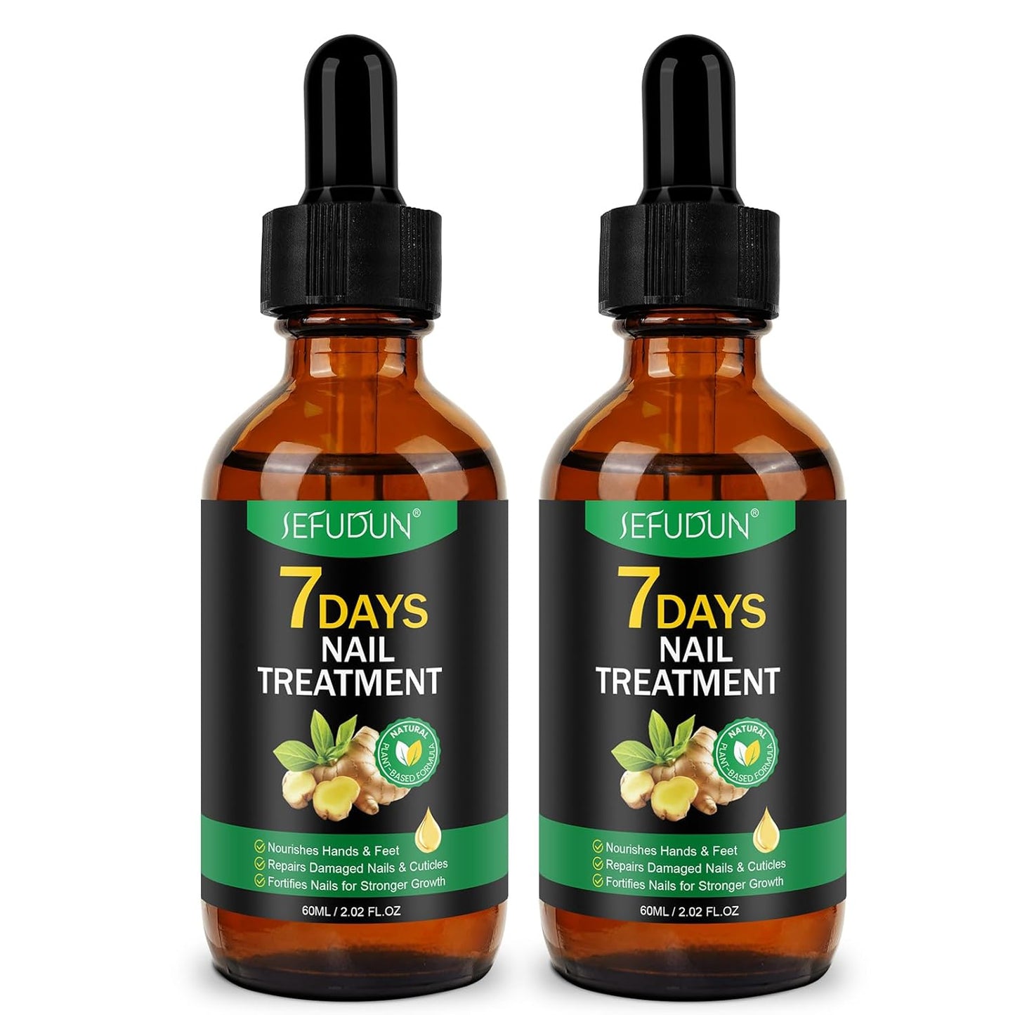 Ginger Nail Strengthener Serum 2pack– Ginger-Infused Nail Repair Oil for Care, Natural Nail and Strengthener Solution