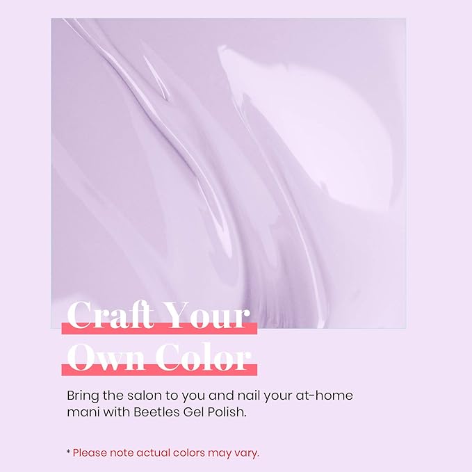 beetles Gel Polish 15ml Lilac Purple Nail Gel Soak Off Uv LED Nail Lamp Gel Polish Nail Art Manicure Salon DIY Home Solid Color Gel Gift for Women Girls