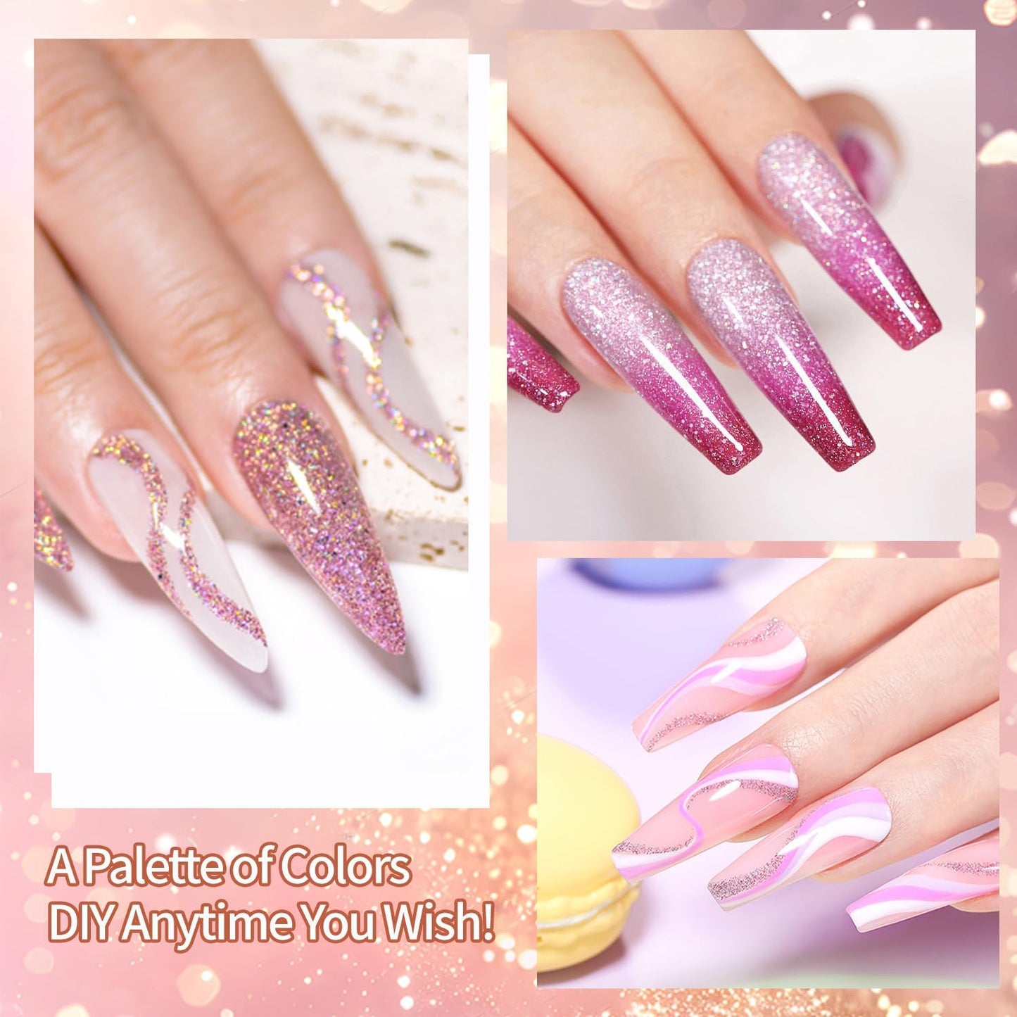 4 Colors Ombre Gel Plate Pat Gel Nal Polish Set Nails Gradient Design With 100pPCS Nail Sponges & Claw High Color Rendering And Quick Drying Ombre Nails Polish Art Nail Supplies (B9)