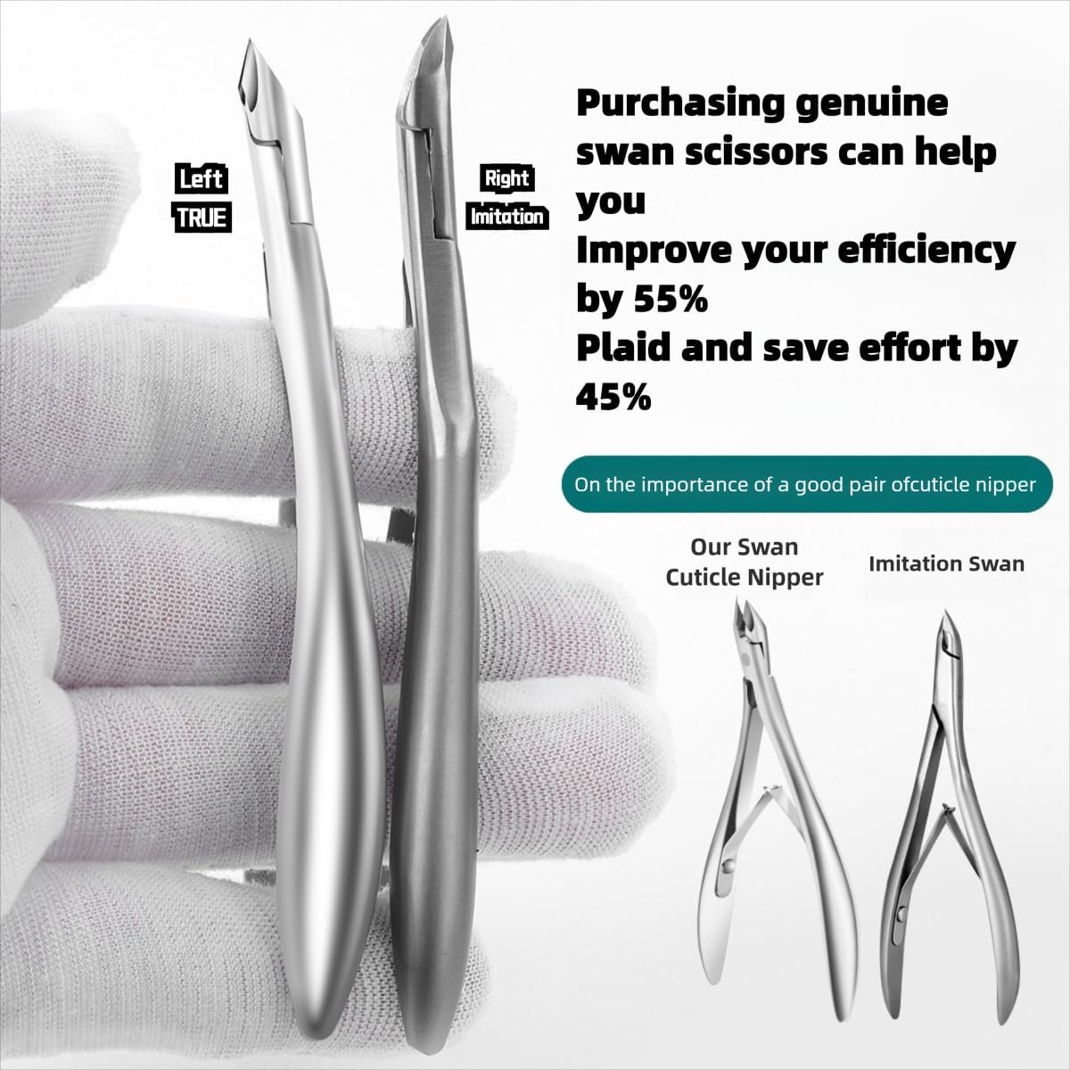 Cuticle Nippers, Professional Accurate Fast Sharp Small Jaw Cuticle Cutters, Nail Cuticle Cutting Pliers, Nail Dead Skin Remover Tool,Stainless Steel Cuticle Trimmer, Silver, Jaw 4mm