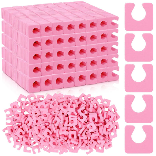 Mumufy 1000 Pcs Individual Toe Separators Bulk Soft Foam Comfortable Pedicure Toe Separators Dividers for Women Men Art Manicure Feet Nail Polish Painting Spa(Pink)