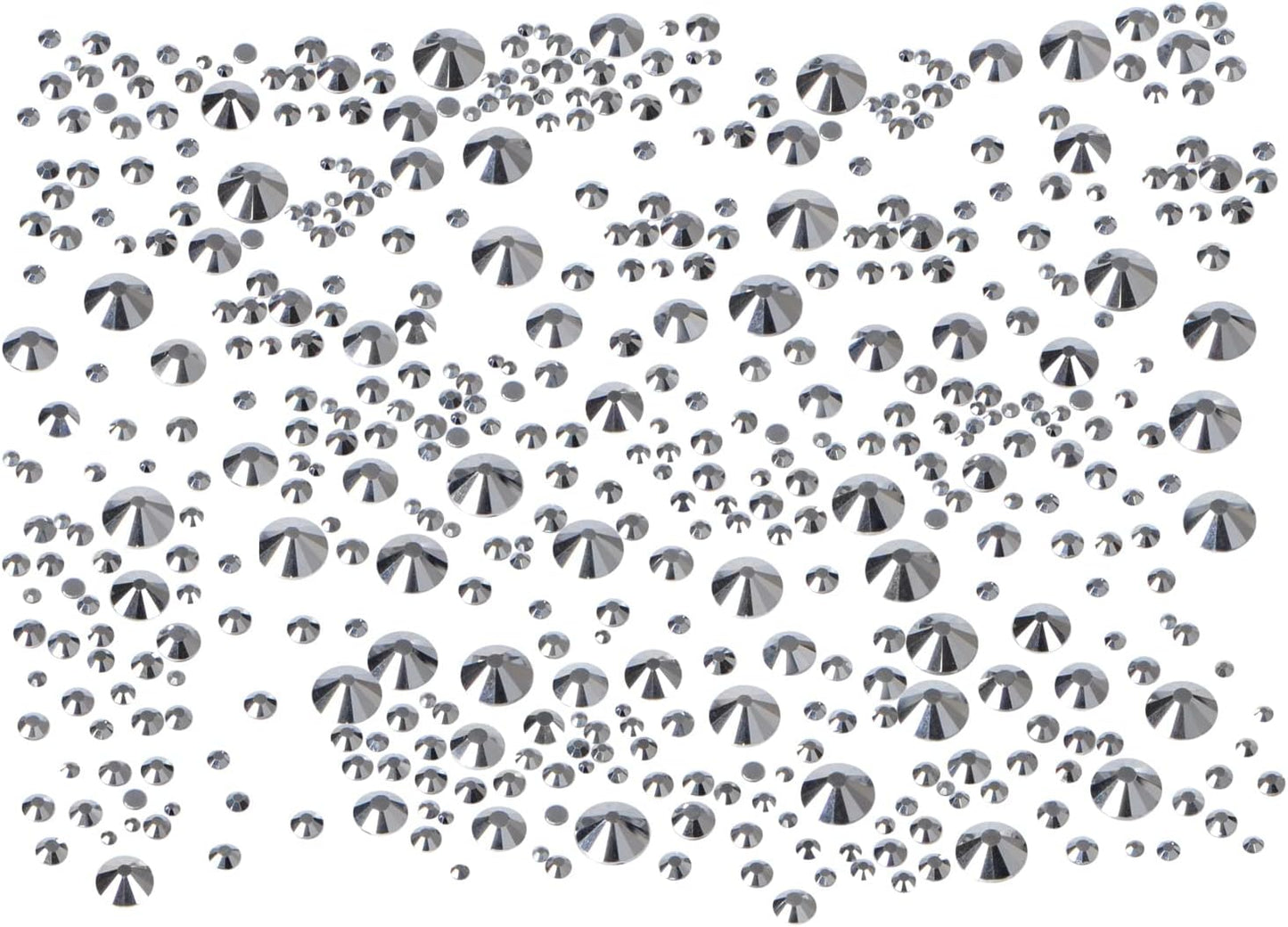 Bymitel 5000 Pieces 6 Mixed Sizes Glue Fix on Glass Rhinestones Round Crystal Gems Flatback for DIY Jewelry Making with one Picking Pen(6-Sizes 5000PCS, Labrdor)