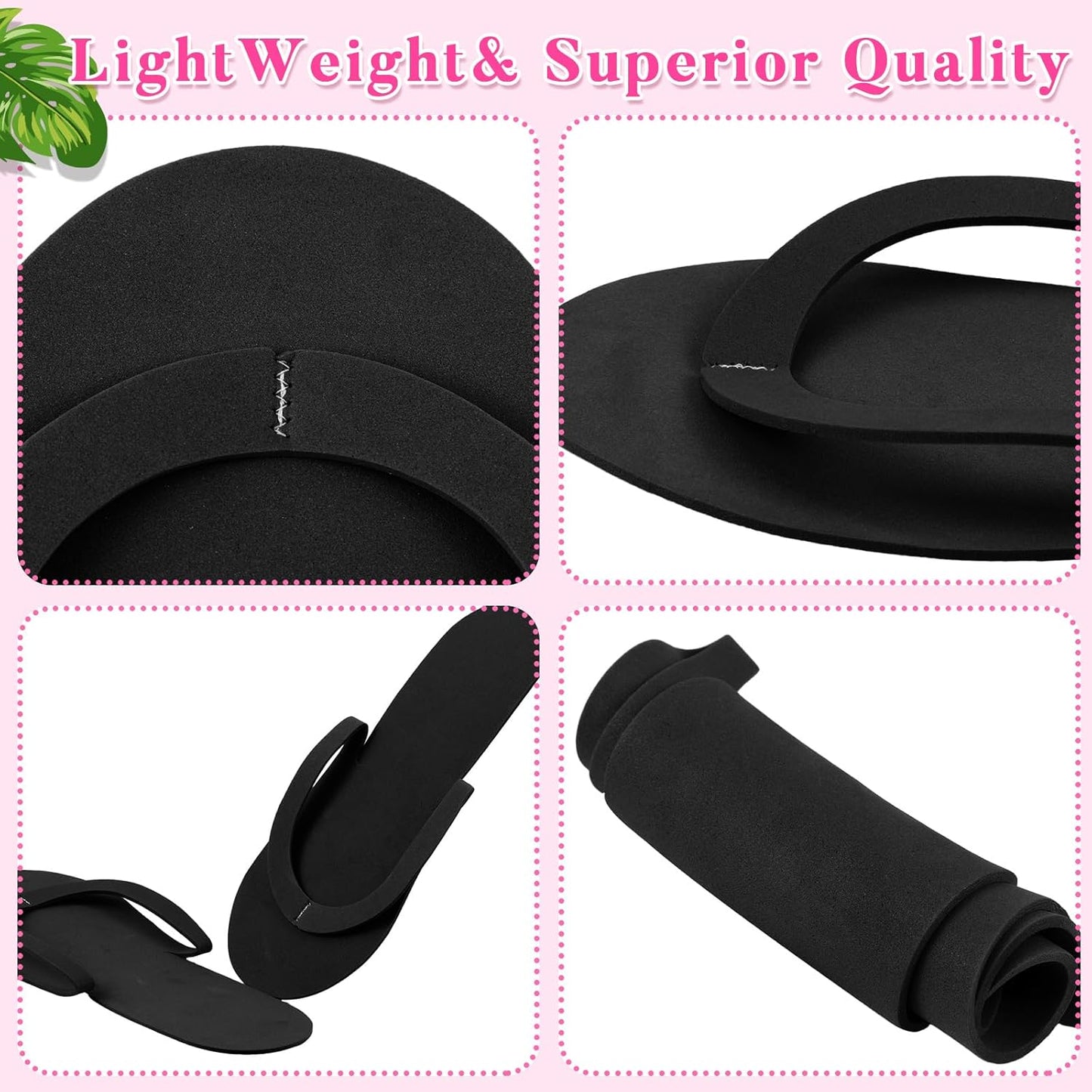 300 Pairs Disposable Pedicure Slippers and Toe Separators Kit Include 80 Disposable Foam Pedicure Flip Flops 220 Pairs Toe Separators for Women Nail Spa