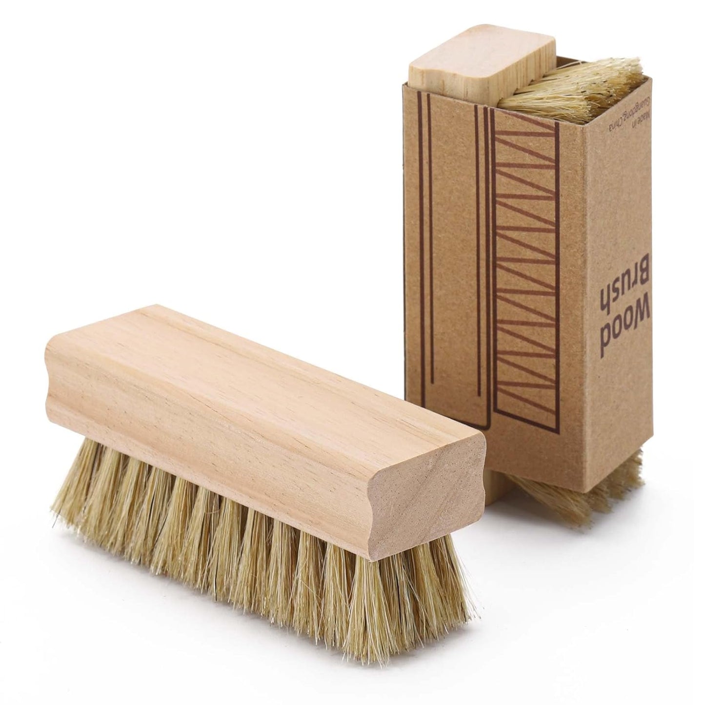 Nail Cleaning Brushes Wood for Fingernails Non-Slip Brush Wooden Nail Brushes 4 Pack