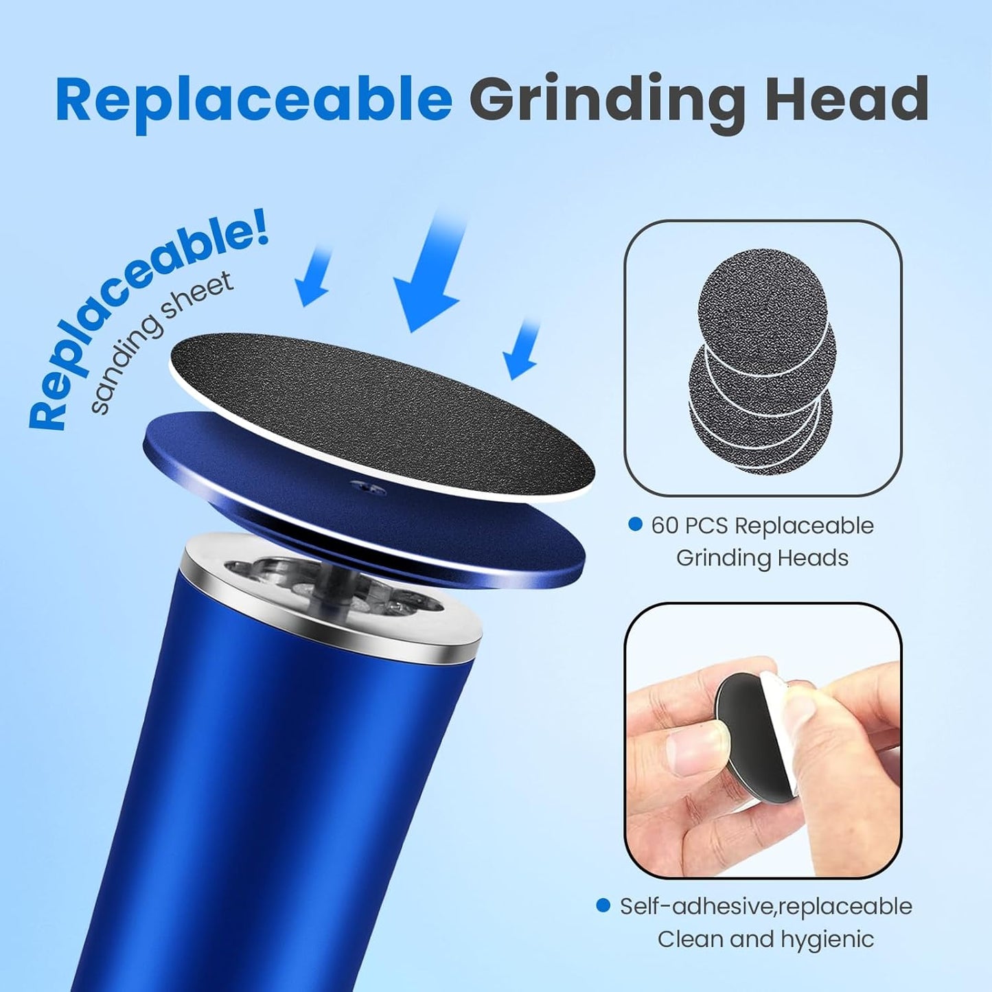 Electric Foot Callus Remover with 36 in 1 Pedicure Kit | Adjustable Speed | Mini Portable | 60 Pcs Sandpaper Discs | Professional Electric Callus Remover for Feet for Dead Skin and Calluses
