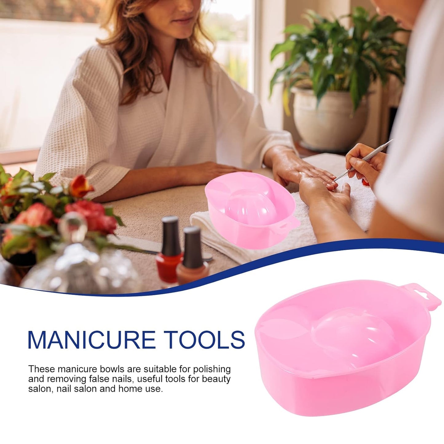 Manicure Soaking Bowls Nail Art Hand Soak Treatment Bowls Soaking Soak Bowl Red Nail Art Polish Removal Wash Soaker Tray Manicure Spa Tools