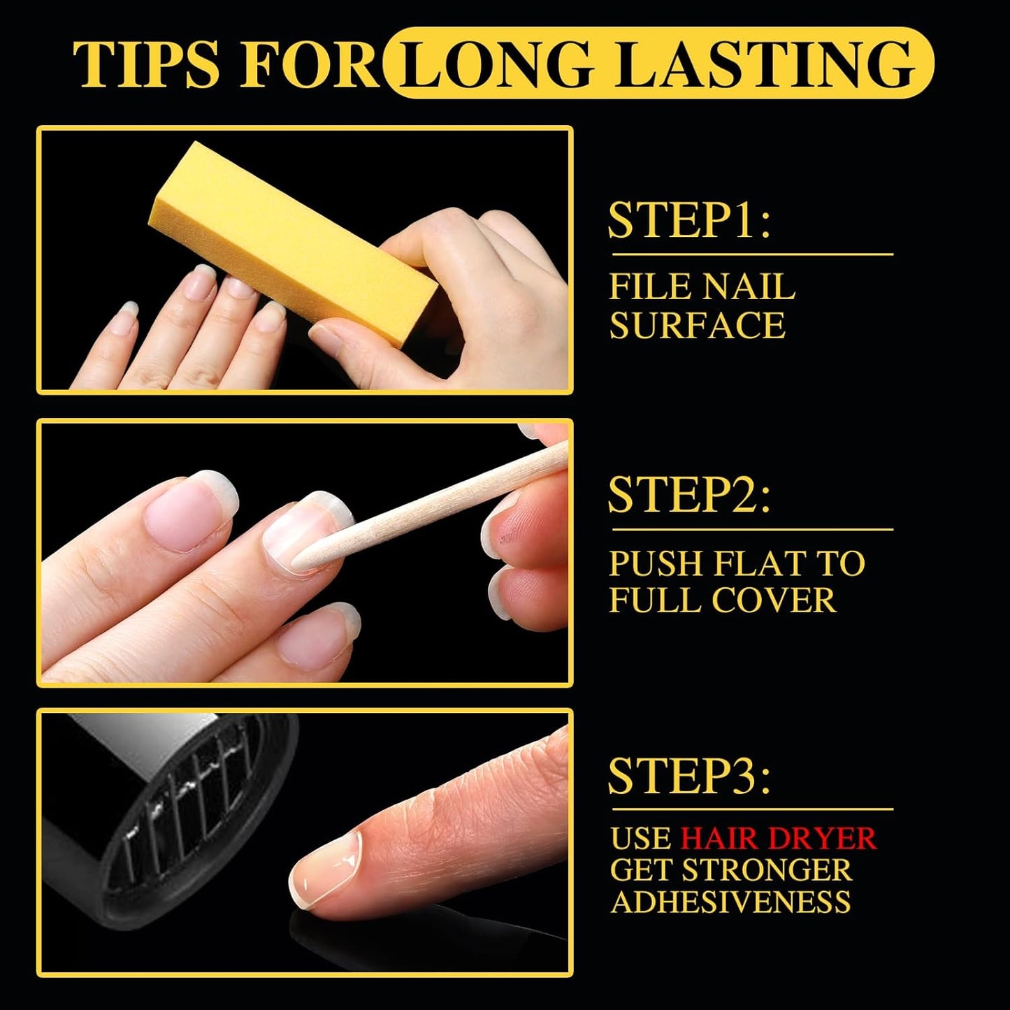 Teenitor 300pcs Nail Adhesive Tabs for Press on Nails, 15 Sizes of Nail Sticky Tabs for Nails Press on Nail Stickers, Nail Glue Stickers Press on Sticky Tabs, 20 Sheets