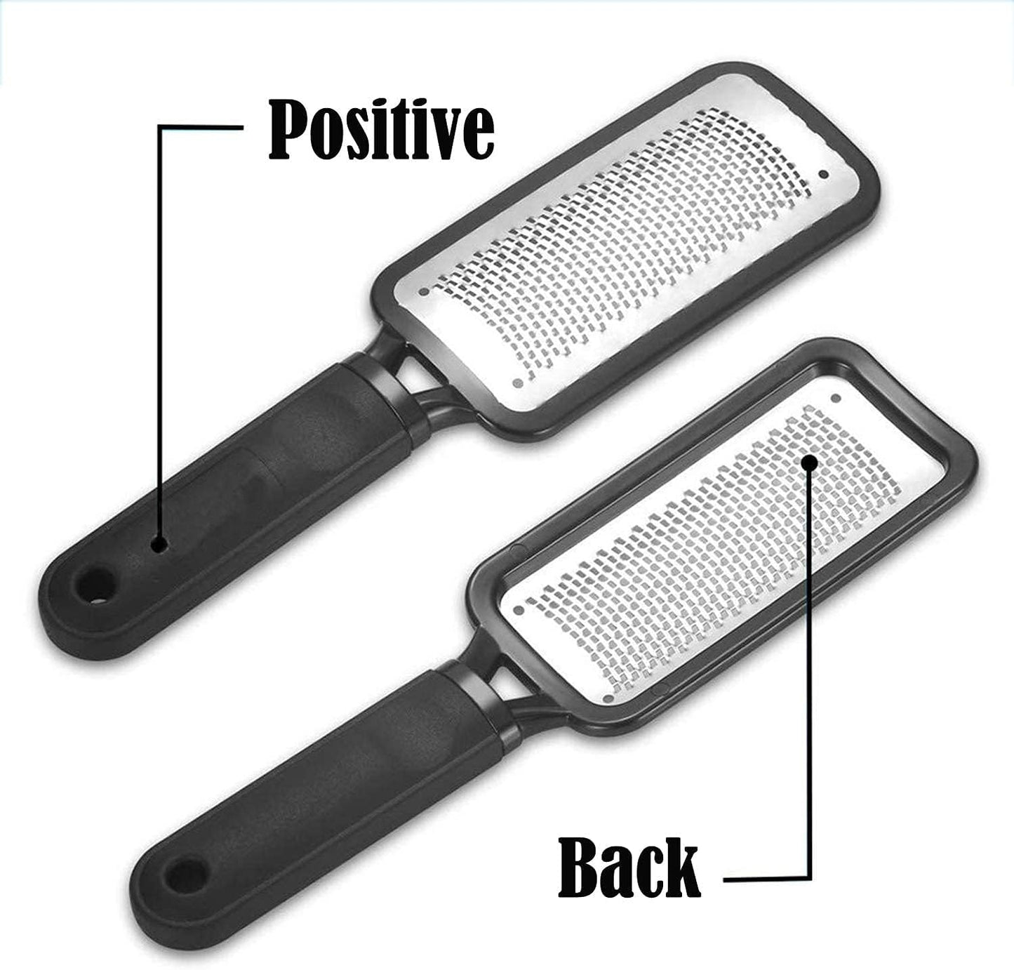 Professional Foot Files Callus Remover,Foot Scrubber for Dead Skin,Stainless Steel Foot Rasp-Black（1 Pack）