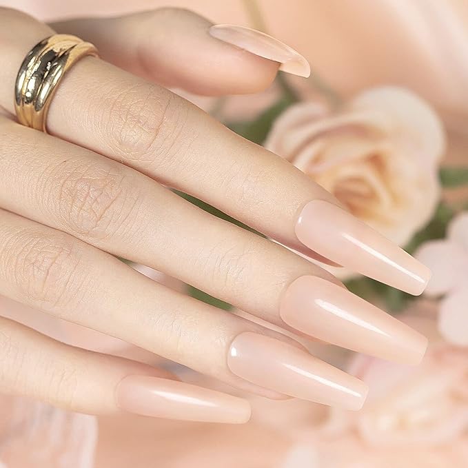 RARJSM Apricot Nude Gel Nail Polish,Neutral Sheer Cream Nude GelPolish LED UV Curing Requires Soak Off Clear Pink Jelly French Manicure Nail Gel Polish 1pcs Single Bottle 15ml for Home Salon DIY
