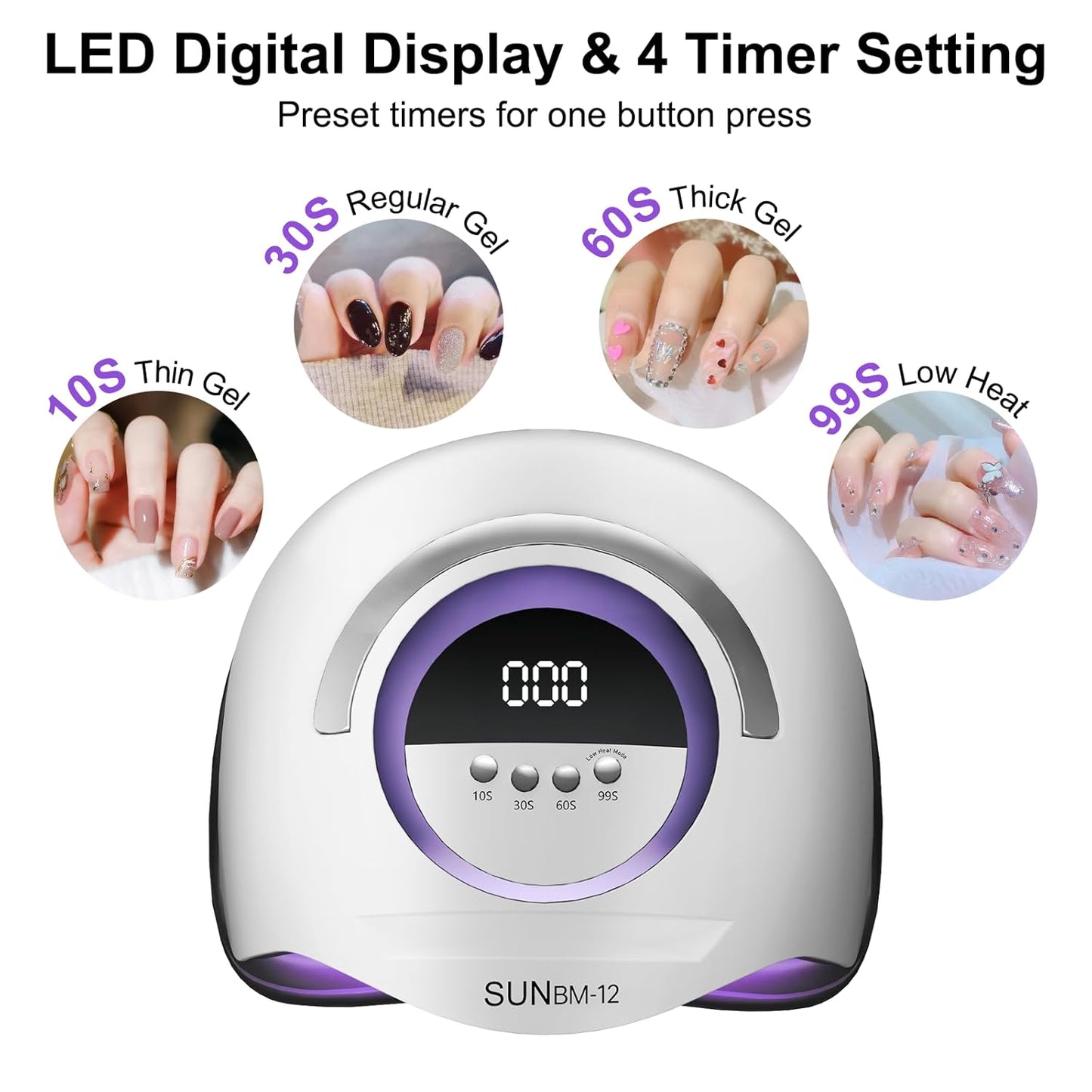 UV LED Nail Lamp Professional 300W Nail Dryer Light with Gloves,UV Light for Gel Nail Polish Kit,Fast Curing Gel X Polish Lamp with Smart Sensor 4 Timer 72 Beads,Nail Art Tools for Manicure Pedicure
