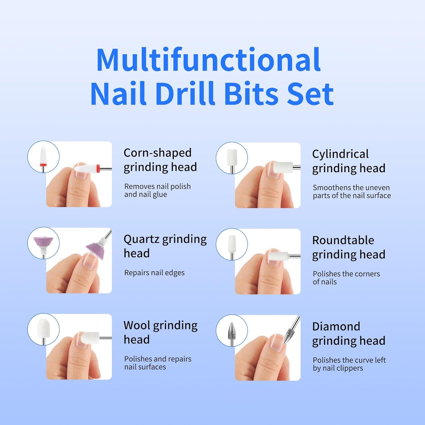 Rechargeable Electric Nail Drill Machine, Cordless Professional Nail File with LED Display for Acrylic Gel Dip Powder Nails, Efile Polishing Tools with Nail Drill Bits for Manicure and Pedicure (Pink)