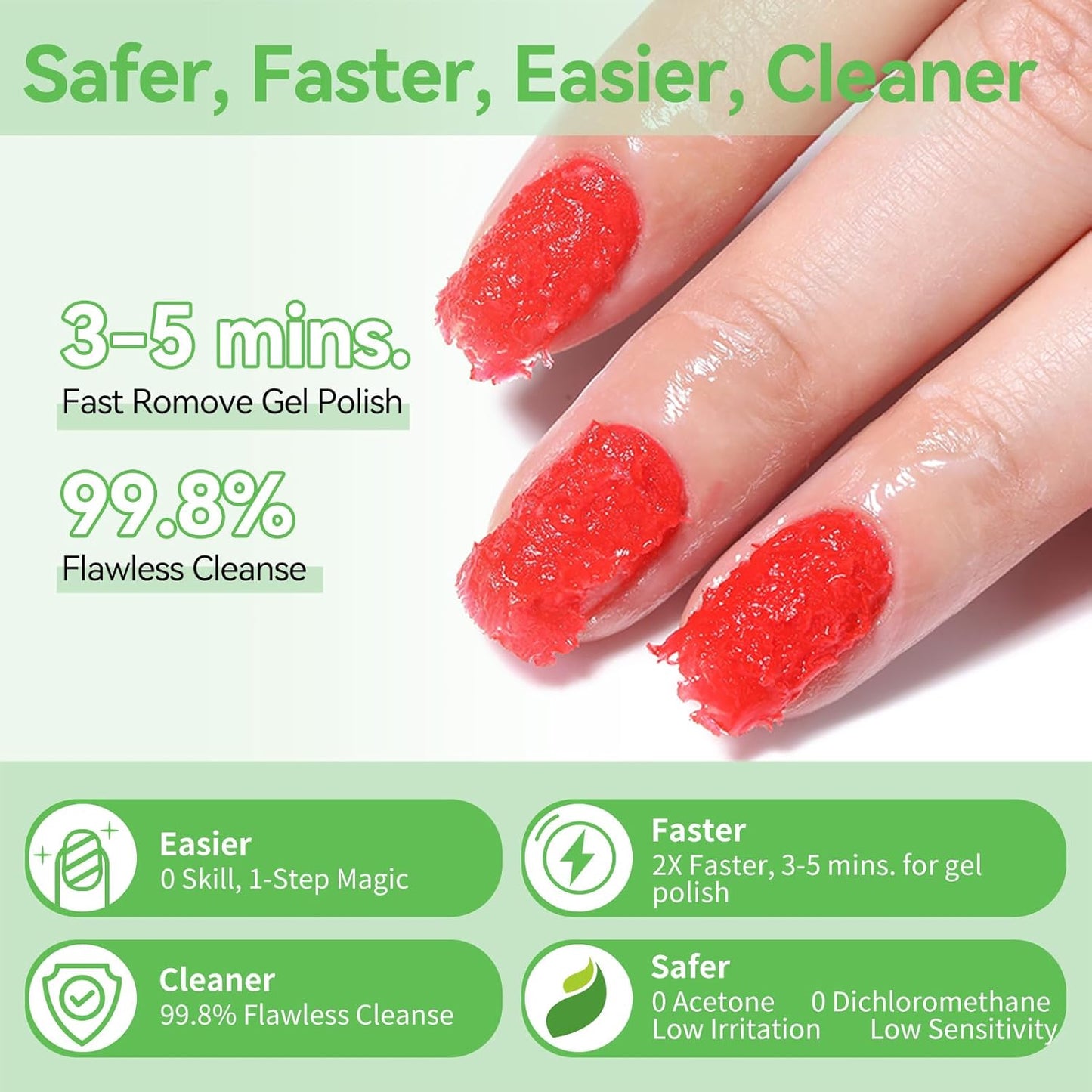 BORN PRETTY 15ML Gel Nail Remover No Need Soaking or Wrapping Gel Remover for Nails 3-5 Minutes, HEMA & TPO FREE