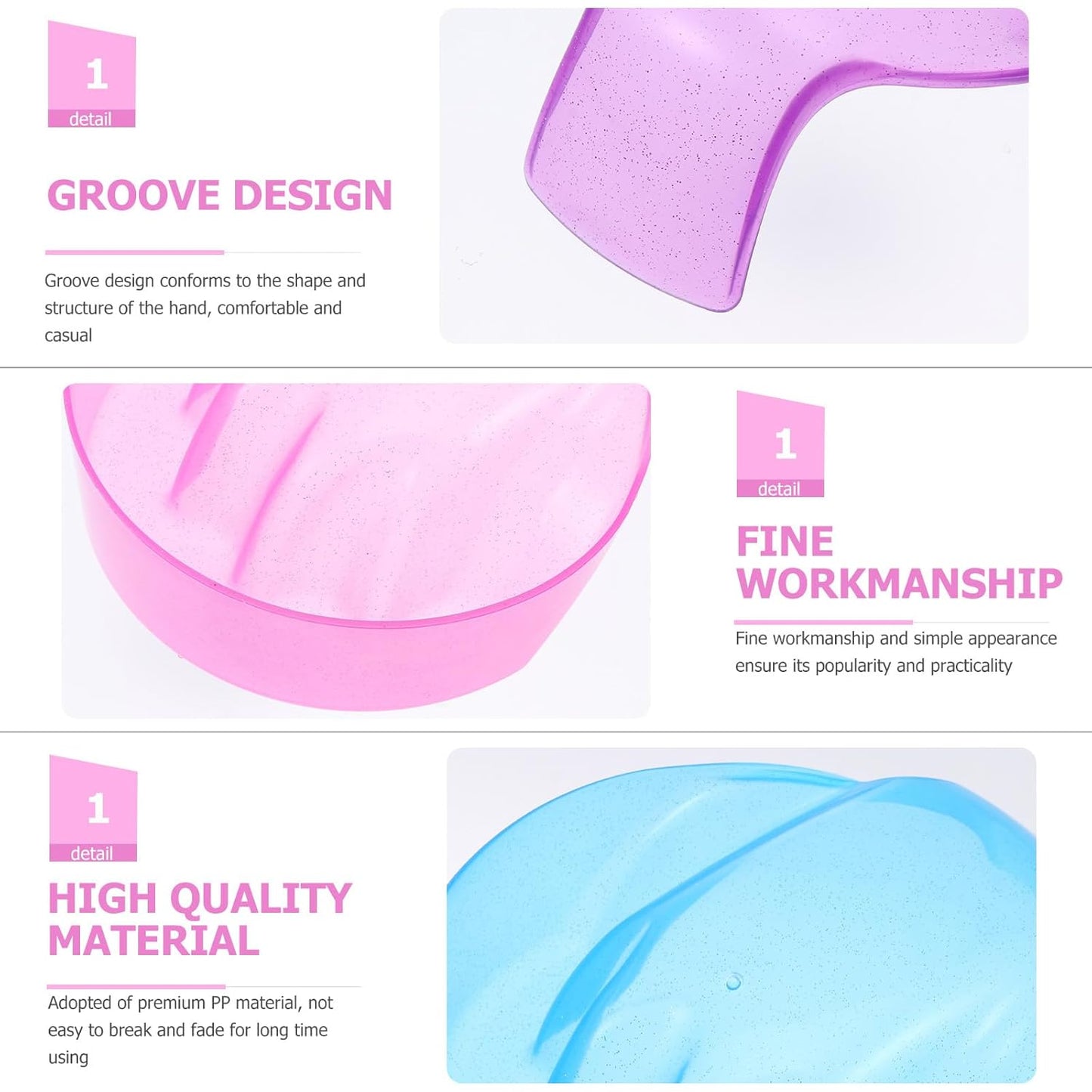 Mipcase 4pcs Nail Soaking Bowl, Nail Soak Off Bowl Acrylic Nail Remover Bowl Hand Soaking Bowl for Nail Salon