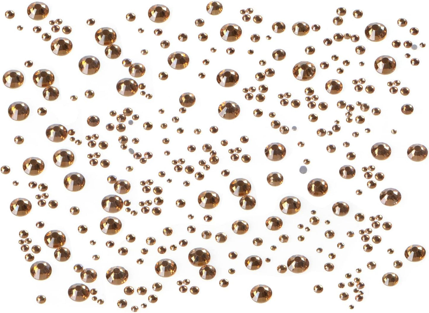 Bymitel 5000 Pieces 6 Mixed Sizes Glue Fix on Glass Rhinestones Round Crystal Gems Flatback for DIY Jewelry Making with one Picking Pen(6-Sizes 5000PCS, Lt. Topaz)