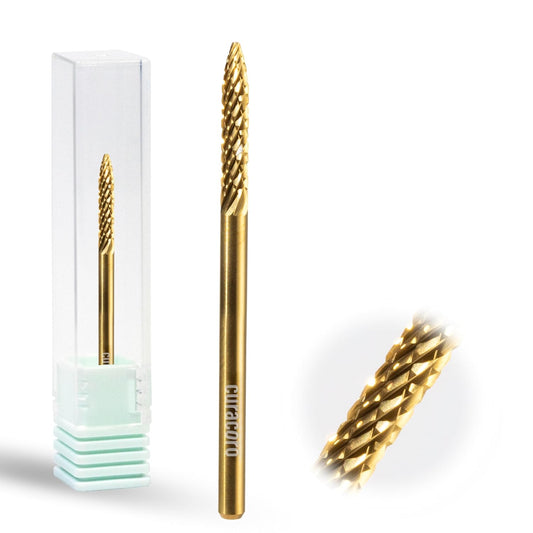 Curacoro Under Nail Cleaner 3/32'' Safety Carbide Bit (Coarse), Professional Design to Remove Dirt, Debris, Dead Skin for Healthy Nail Growth, Nail Drill Bits Manicure Salon & Home